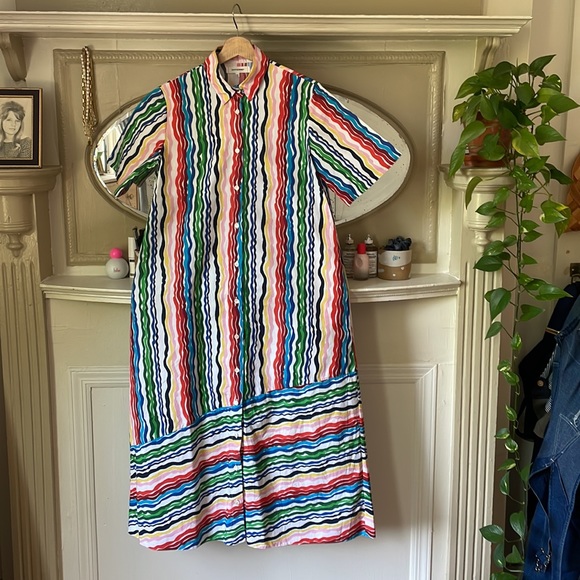 CHINTI & PARKER Rainbow Cotton Shirt Dress - Picture 3 of 13